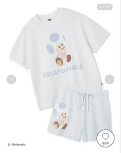 【スーパーマリオ】キノピオ＆ヨッシージャガードプルオーバーショートパンツセット