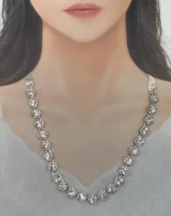 本水晶 グラデーション＆淡水ケシパール ネックレス SILVER925 55cm 