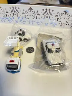 【未開封あり】パトカー & 高所作業車 3台セット チョロQ/トミカ 働く車