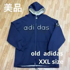 80~90s 데산트 아디다스 빅 로고 뒷보어 안솜 파커 JKT XXL