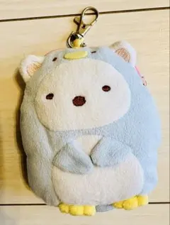 すみっコぐらし ぺんぎん　しろくま　ぬいぐるみ　パスケース リール付き ポーチ