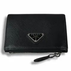 極美品】 PRADA カードケース サフィアーノ 三角プレート IC内蔵 