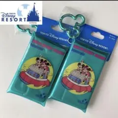ディズニーリゾート限定　カラビナケース付き　ミッキー＆ミニー2個セットおまけ付