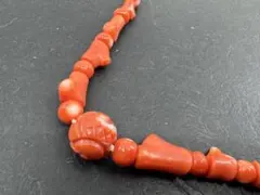 M6502 珊瑚　羽織紐　ヴィンテージ アクセサリー