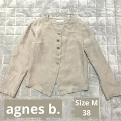 agnes b.カーディガンプレッション リネンスナップボタン ジャケット40