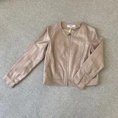 NATURAL BEAUTY BASIC ノーカラージャケット/ベージュ/S 春