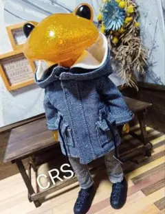 ☆CRS☆ワンダーフロッグ　：パーカー重ね着風ダンガリーモッズコート のみ：