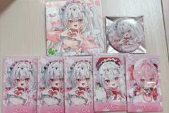 chihiro先生 銀髪ちゃん コースター 缶バッジ チェキ