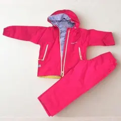 赤 レインコートとパンツセット 120cm