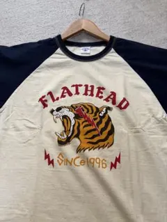 THE FLAT HEAD 限定品ラグラン 七分袖 Tシャツ タイガー　38のサムネイル