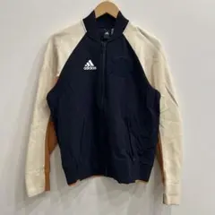 【R906】 adidas トラックジャケット サイズS ネイビー 紺