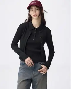 黒 カーディガン