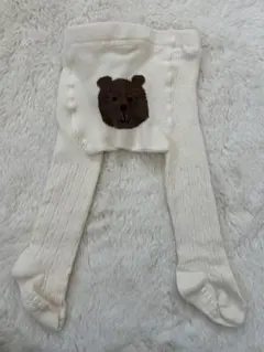 babyGap ベビータイツ 0-12M アイボリー クマ柄