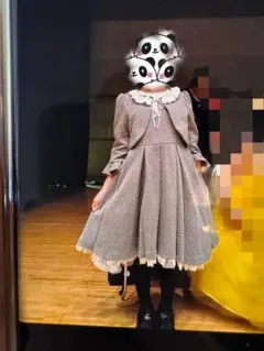 子供フォーマル、ドレス 七分袖カーディガン付き2点セット高級感あり（ピアノ発表会