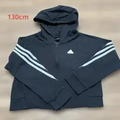 adidas フード付きパーカー 130 ブラック