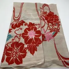 牡丹柄 はぎれ 生地 帯揚げ