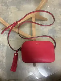 19日まで！値下げ中！！FURLA ショルダーバッグ レッド - メルカリ