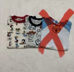 スヌーピー/トイストーリー キャラクター半袖ロンパース80 ２枚セット