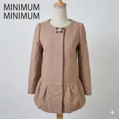 MINIMUM MINIMUM ノーカラーコート ビジュー付き M ベトナム製のサムネイル