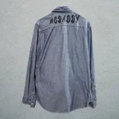 MACKDADDY マックダディー 背面ロゴ シャンブレーシャツ XLのサムネイル