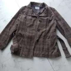 チェック柄テーラードジャケット