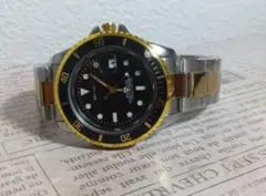 ARLANCI ダイバーズウォッチ ブラック/ゴールド