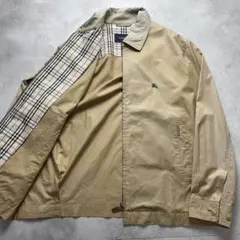 希少XL/雰囲気抜群✨バーバリー スウィングトップ ノバチェック ホースロゴ