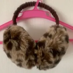 ヒョウ柄ファーイヤーマフ