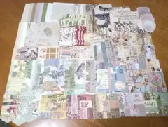 デザインペーパーまとめ売り　紙もの大量　紙ものまとめ売り　コラージュ素材大量