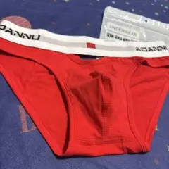 ADANNU メンズ ブリーフ レッド 立体縫製