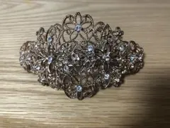 ゴールド花模様ヘアクリップ