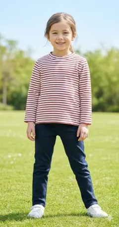 BeBe Petits Pois Vert　（べべ）ボーダー　（120）