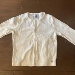 PETIT BATEAU ホワイト カーディガン 18m
