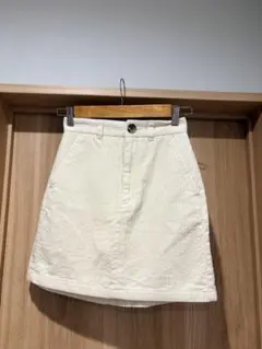 GU コーデュロイミニスカート アイボリー