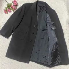 ⭐️未使用級⭐現行 バーバリー カシミヤ混 チェスターコート 総柄 ロング丈 L 80年代 80s バーバリーズ ロングコート ウール │ヴィテージ古着