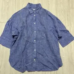 ADORE アドーア　麻100% リネン シャツ　38 ADORE アドーア 麻100% リネン シャツ ブルー | Mercari