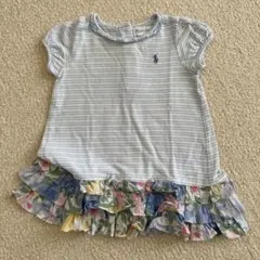 ラルフローレン　ボーダー　花柄　ワンピース　9m