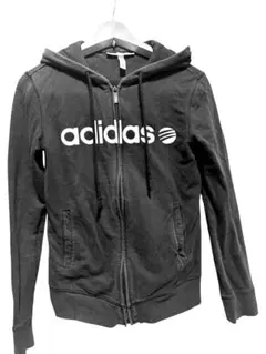 adidas パーカー M ブラック　上着　ジャージ　スポーツウェア