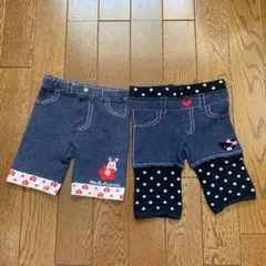 MIKI HOUSE 　スパッツパンツ　80 2枚セット