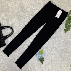 新品未使用　ZAMPA ザンパ　スキニーパンツ　黒　ニット生地　ストレッチ　M