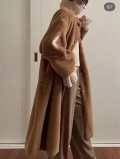 値下げしました！CLANE LICO FUR COAT ブラウンのサムネイル