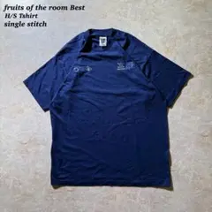fruits of the room Best半袖Tシャツ刺繍ブルー古着CBOY