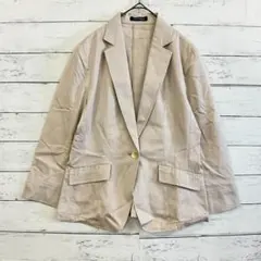 【春の定番】ニューヨーカー 1ボタン テーラードジャケット 11 ベージュ 春秋