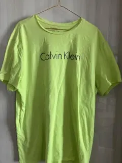 【値下げ】【ヴィンテージ】 Tシャツ古着 Calvin Klein 蛍光イエロー