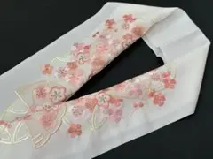 【訳あり　大処分】成人式‼️振袖用‼️ シルエリー 刺繍入り 半衿　白