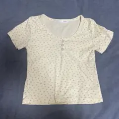 by muni:r 小花柄 半袖 ヘンリーネック Tシャツのサムネイル