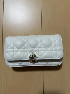 ディオール　ホワイトショルダーバッグ