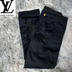 ルイヴィトン ラムレザー×シルク サイドジップパンツ 36 ランウェイ ルイヴィトン ラムレザー×シルク サイドジップパンツ 36 Sサイズ