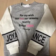 ファー袖グレー トレーナー