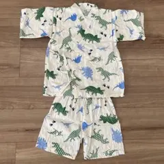 【西松屋】キッズ 甚平 恐竜柄 グリーン ブルー　120